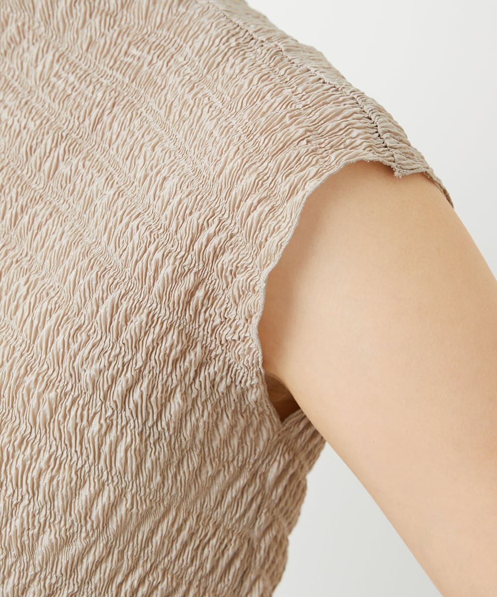 PHBGD20230 GEORGES RECH(小さいサイズ)(メゾン ドゥ サンク) プリーツフレンチスリーブプルオーバー ベージュ