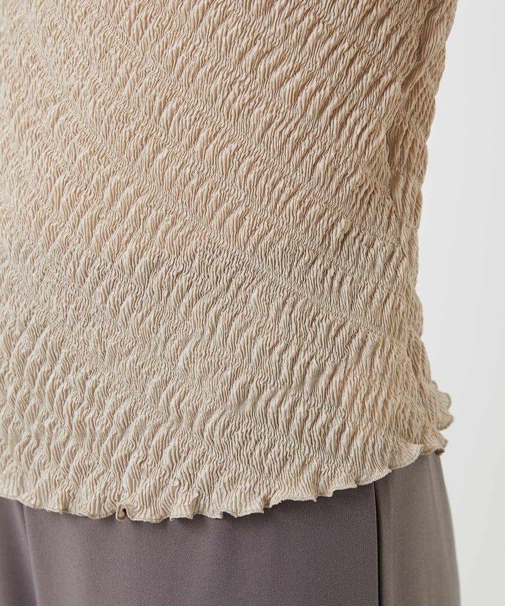 PHBGD20230 GEORGES RECH(小さいサイズ)(メゾン ドゥ サンク) プリーツフレンチスリーブプルオーバー ベージュ