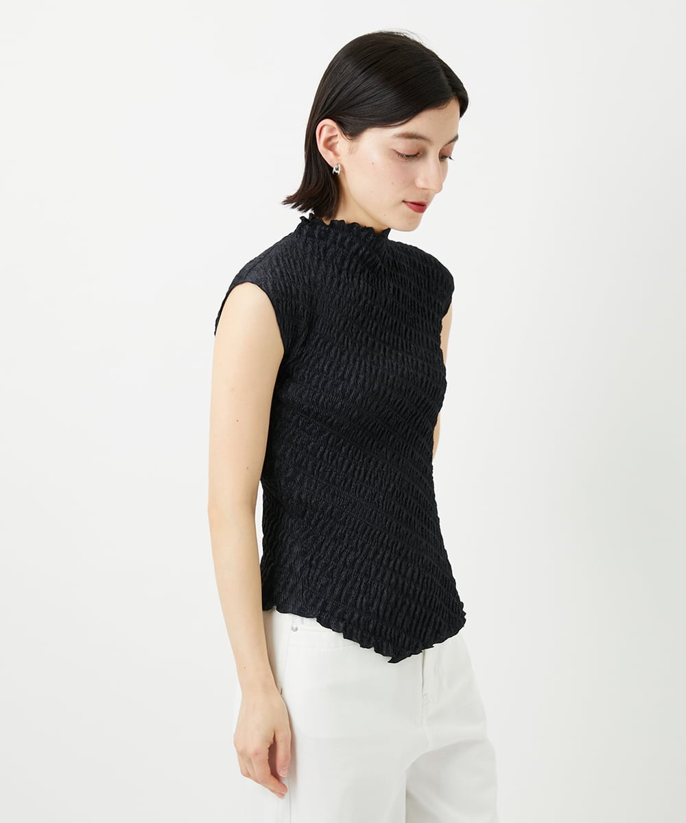 PHBGD20230 GEORGES RECH(小さいサイズ)(メゾン ドゥ サンク) プリーツフレンチスリーブプルオーバー ベージュ