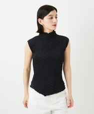 PHBGD20230 GEORGES RECH(小さいサイズ)(メゾン ドゥ サンク) プリーツフレンチスリーブプルオーバー ブラック