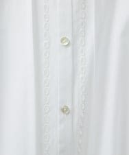 PHBGD22290 GEORGES RECH(小さいサイズ)(メゾン ドゥ サンク) アイレット刺繡8分袖ブラウス ライトブルー