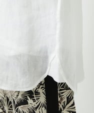 PHBGD39290 GEORGES RECH(小さいサイズ)(メゾン ドゥ サンク) シアーリネンサファリシャツ ホワイト