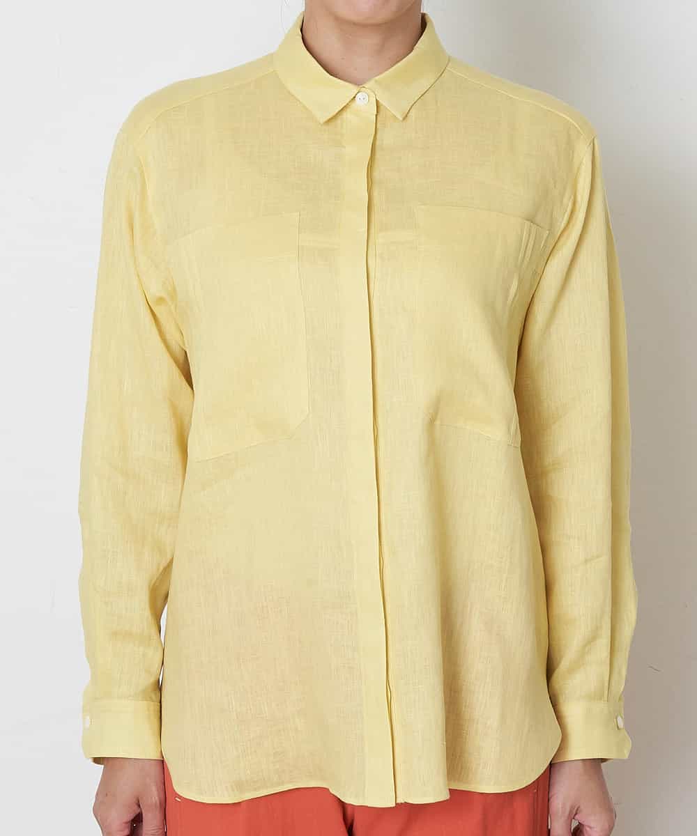 インポートリネンシャツ ブラウス シャツ Georges Rech 小さいサイズ メゾン ドゥ サンク イトキンオンラインストア