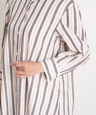 PHBGS06360 GEORGES RECH(小さいサイズ)(メゾン ドゥ サンク)  [日本製]ストライプロングシャツ レッド系
