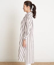PHBGS06360 GEORGES RECH(小さいサイズ)(メゾン ドゥ サンク)  [日本製]ストライプロングシャツ レッド系
