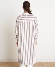 PHBGS06360 GEORGES RECH(小さいサイズ)(メゾン ドゥ サンク)  [日本製]ストライプロングシャツ レッド系