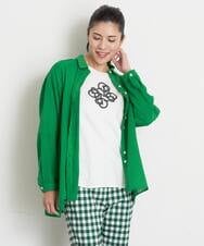 PHBGT48270 GEORGES RECH(小さいサイズ)(メゾン ドゥ サンク) ヘムラインカラーシャツ グリーン