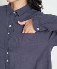 PHBGT48270 GEORGES RECH(小さいサイズ)(メゾン ドゥ サンク) ヘムラインカラーシャツ ネイビー