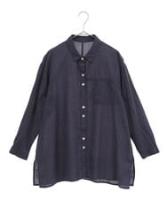 PHBGT48270 GEORGES RECH(小さいサイズ)(メゾン ドゥ サンク) ヘムラインカラーシャツ ネイビー
