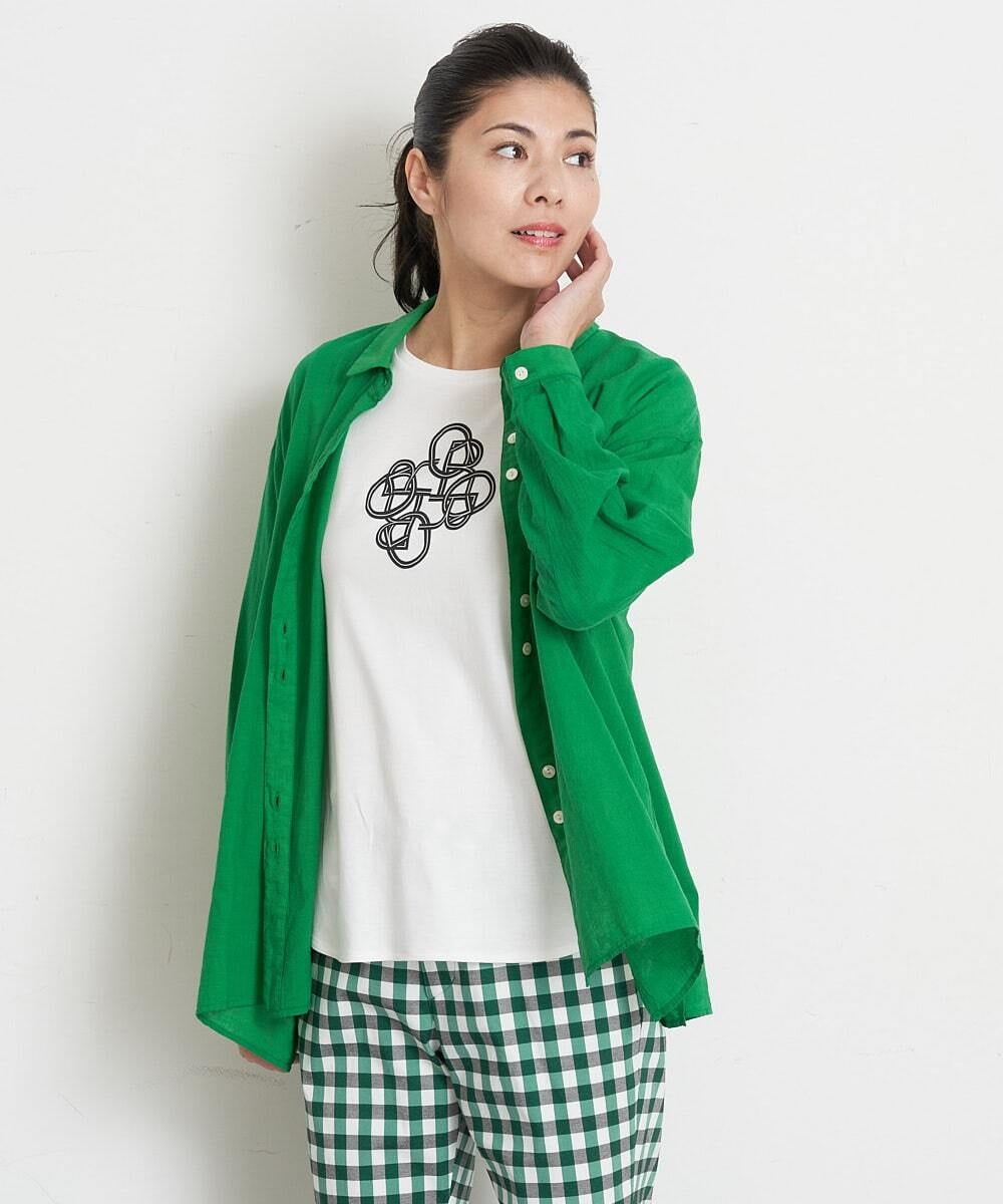 PHBGT48270 GEORGES RECH(小さいサイズ)(メゾン ドゥ サンク) ヘムラインカラーシャツ ネイビー