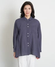 PHBGT48270 GEORGES RECH(小さいサイズ)(メゾン ドゥ サンク) ヘムラインカラーシャツ ネイビー