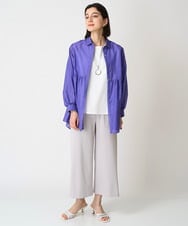 PHBGV30290 GEORGES RECH(小さいサイズ)(メゾン ドゥ サンク) ローンピンタックブラウス ブルー
