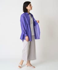 PHBGV30290 GEORGES RECH(小さいサイズ)(メゾン ドゥ サンク) ローンピンタックブラウス ブルー