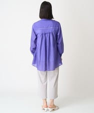 PHBGV30290 GEORGES RECH(小さいサイズ)(メゾン ドゥ サンク) ローンピンタックブラウス ブルー