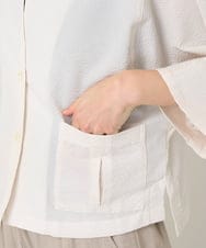 PHBGV50330 GEORGES RECH(小さいサイズ)(メゾン ドゥ サンク)  [セットアップ対応]サッカーショートシャツジャケット アイボリー
