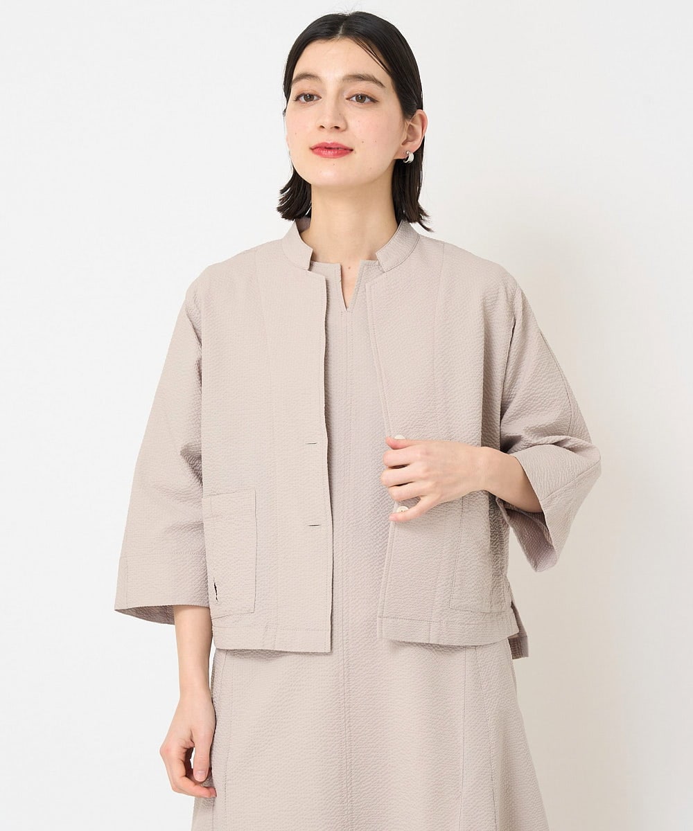 PHBGV50330 GEORGES RECH(小さいサイズ)(メゾン ドゥ サンク)  [セットアップ対応]サッカーショートシャツジャケット アイボリー