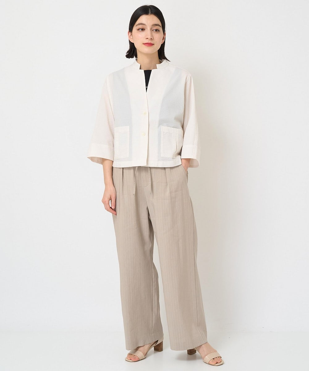 PHBGV50330 GEORGES RECH(小さいサイズ)(メゾン ドゥ サンク)  [セットアップ対応]サッカーショートシャツジャケット アイボリー