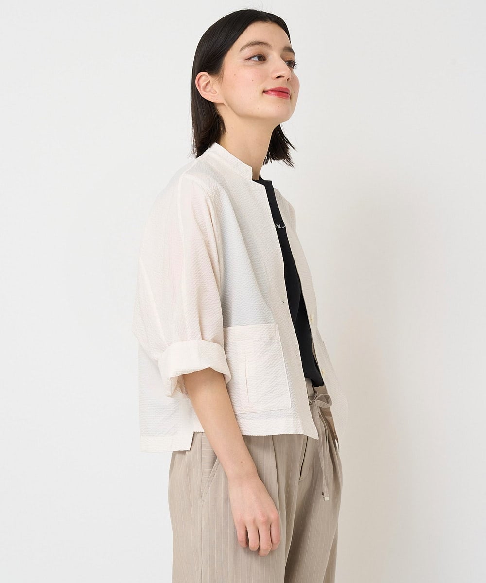 PHBGV50330 GEORGES RECH(小さいサイズ)(メゾン ドゥ サンク)  [セットアップ対応]サッカーショートシャツジャケット アイボリー
