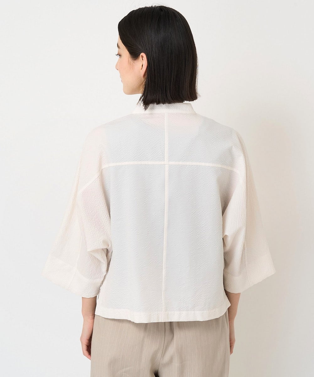 PHBGV50330 GEORGES RECH(小さいサイズ)(メゾン ドゥ サンク)  [セットアップ対応]サッカーショートシャツジャケット アイボリー