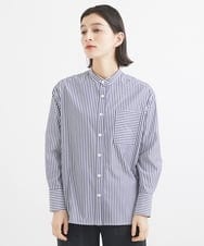 PHBGW30250 GEORGES RECH(小さいサイズ)(メゾン ドゥ サンク) オーセンティックストライプシャツ ネイビー