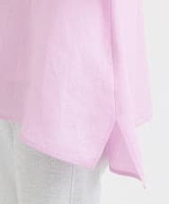 PHBGW48290 GEORGES RECH(小さいサイズ)(メゾン ドゥ サンク) ロゴ入りベーシックリネンシャツ ピンク