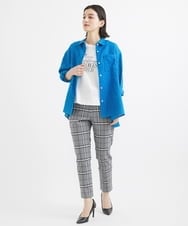 PHBGW48290 GEORGES RECH(小さいサイズ)(メゾン ドゥ サンク) ロゴ入りベーシックリネンシャツ ピンク