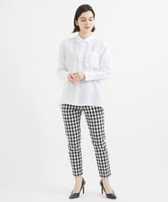 PHBGW48290 GEORGES RECH(小さいサイズ)(メゾン ドゥ サンク) ロゴ入りベーシックリネンシャツ ピンク