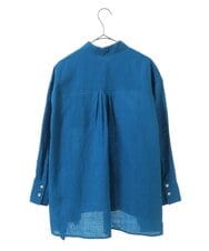PHBGW48290 GEORGES RECH(小さいサイズ)(メゾン ドゥ サンク) ロゴ入りベーシックリネンシャツ ピンク