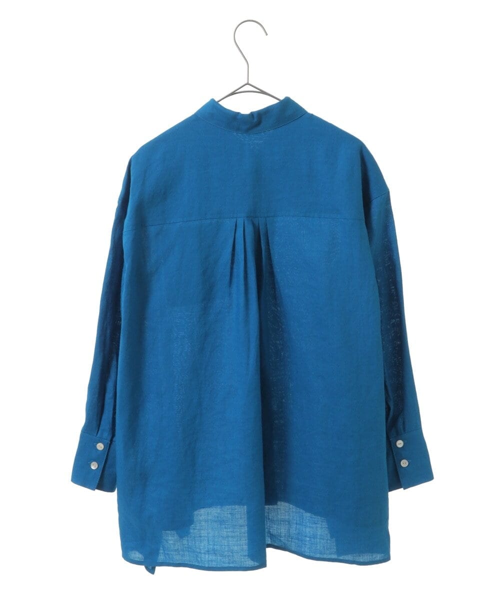 PHBGW48290 GEORGES RECH(小さいサイズ)(メゾン ドゥ サンク) ロゴ入りベーシックリネンシャツ ピンク