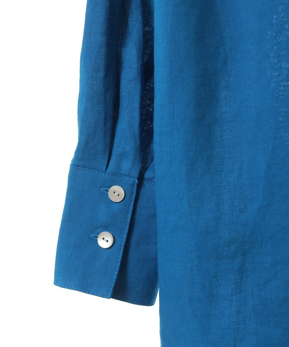 PHBGW48290 GEORGES RECH(小さいサイズ)(メゾン ドゥ サンク) ロゴ入りベーシックリネンシャツ ピンク