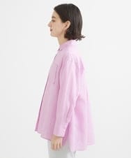 PHBGW48290 GEORGES RECH(小さいサイズ)(メゾン ドゥ サンク) ロゴ入りベーシックリネンシャツ ピンク