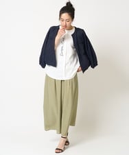 PHBHA56270 GEORGES RECH(小さいサイズ)(メゾン ドゥ サンク) コットンエンブロイダリー羽織ブラウス ホワイト