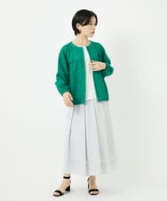 PHBHA56270 GEORGES RECH(小さいサイズ)(メゾン ドゥ サンク) コットンエンブロイダリー羽織ブラウス ホワイト