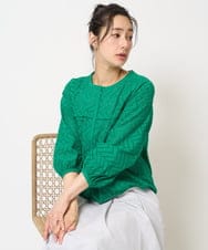 PHBHA56270 GEORGES RECH(小さいサイズ)(メゾン ドゥ サンク) コットンエンブロイダリー羽織ブラウス ホワイト
