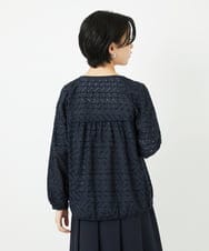 PHBHA56270 GEORGES RECH(小さいサイズ)(メゾン ドゥ サンク) コットンエンブロイダリー羽織ブラウス ホワイト