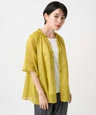 PHBHB01240 GEORGES RECH(小さいサイズ)(メゾン ドゥ サンク) ラミーローンラグランスリーブブラウス ブルー