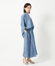 PHBHD41230 GEORGES RECH(小さいサイズ)(メゾン ドゥ サンク)  [セットアップ対応]ライトデニムドルマンスリーブブラウス ライトブルー