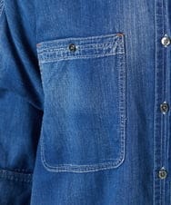 PHBHD41230 GEORGES RECH(小さいサイズ)(メゾン ドゥ サンク)  [セットアップ対応]ライトデニムドルマンスリーブブラウス ブルー