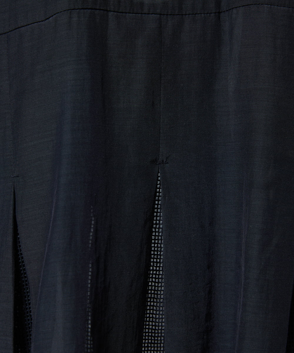 PHBHD44290 GEORGES RECH(小さいサイズ)(メゾン ドゥ サンク) メッシュシアータック5分袖ブラウス ベージュ