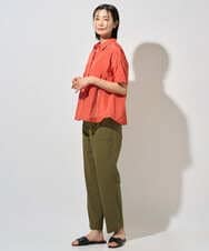 PHBHD44290 GEORGES RECH(小さいサイズ)(メゾン ドゥ サンク) メッシュシアータック5分袖ブラウス ベージュ