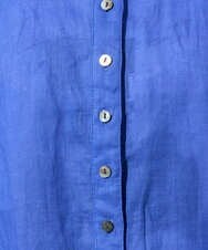 PHBHE66290 GEORGES RECH(小さいサイズ)(メゾン ドゥ サンク) ハシゴレースドルマンリネンタックシャツ ブルー