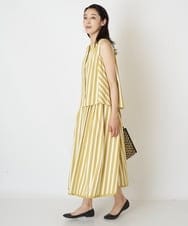 PHBHP03210 GEORGES RECH(小さいサイズ)(メゾン ドゥ サンク) 【セットアップ対応】ストライプノースリーブシャツ イエロー