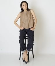 PHBHP03210 GEORGES RECH(小さいサイズ)(メゾン ドゥ サンク) 【セットアップ対応】ストライプノースリーブシャツ イエロー