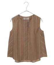 PHBHP03210 GEORGES RECH(小さいサイズ)(メゾン ドゥ サンク) 【セットアップ対応】ストライプノースリーブシャツ イエロー