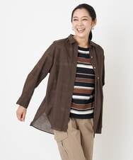 PHBHT04290 GEORGES RECH(小さいサイズ)(メゾン ドゥ サンク) ラミータンブラーピンタックシャツ ラベンダー