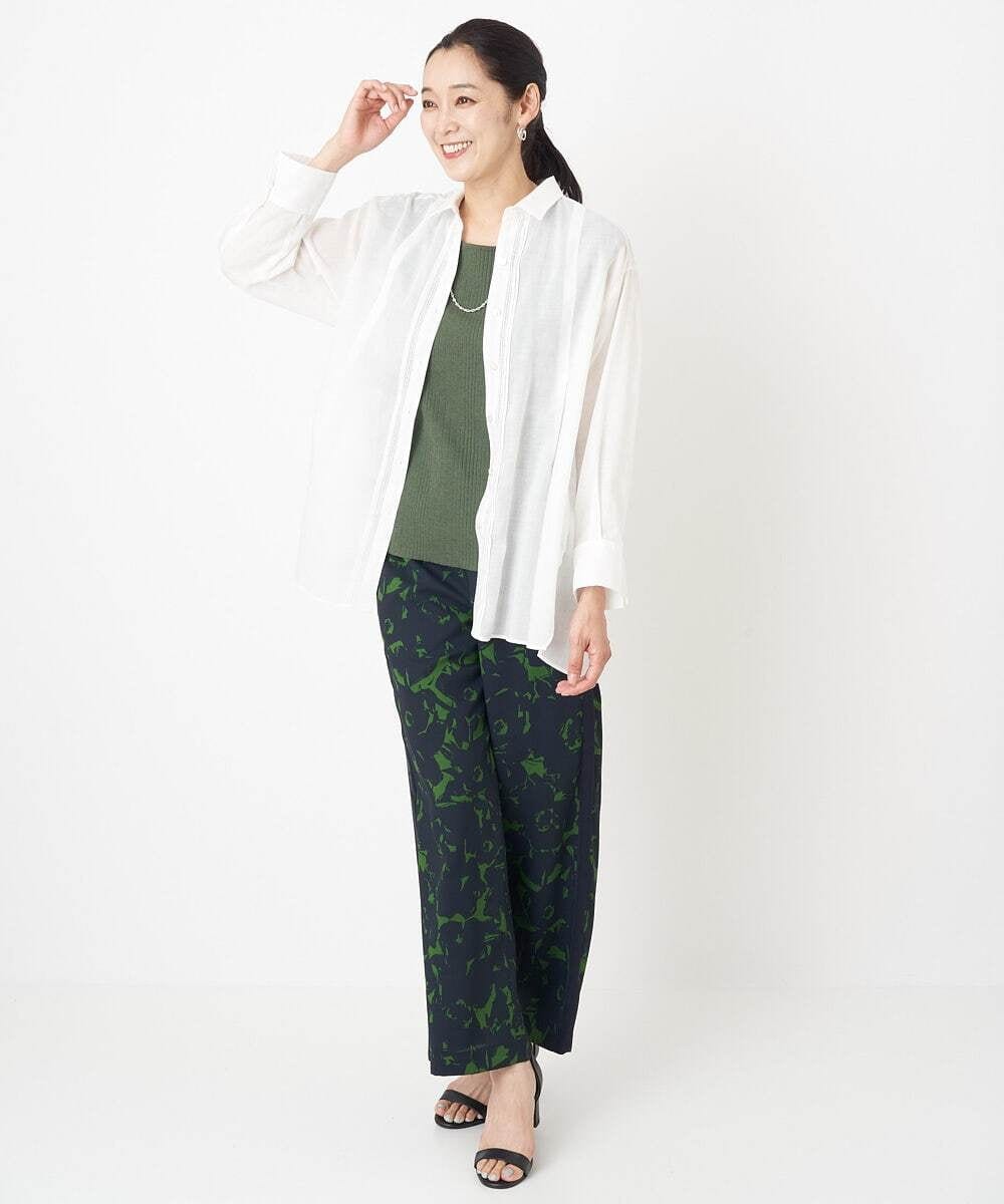 PHBHT04290 GEORGES RECH(小さいサイズ)(メゾン ドゥ サンク) ラミータンブラーピンタックシャツ ラベンダー