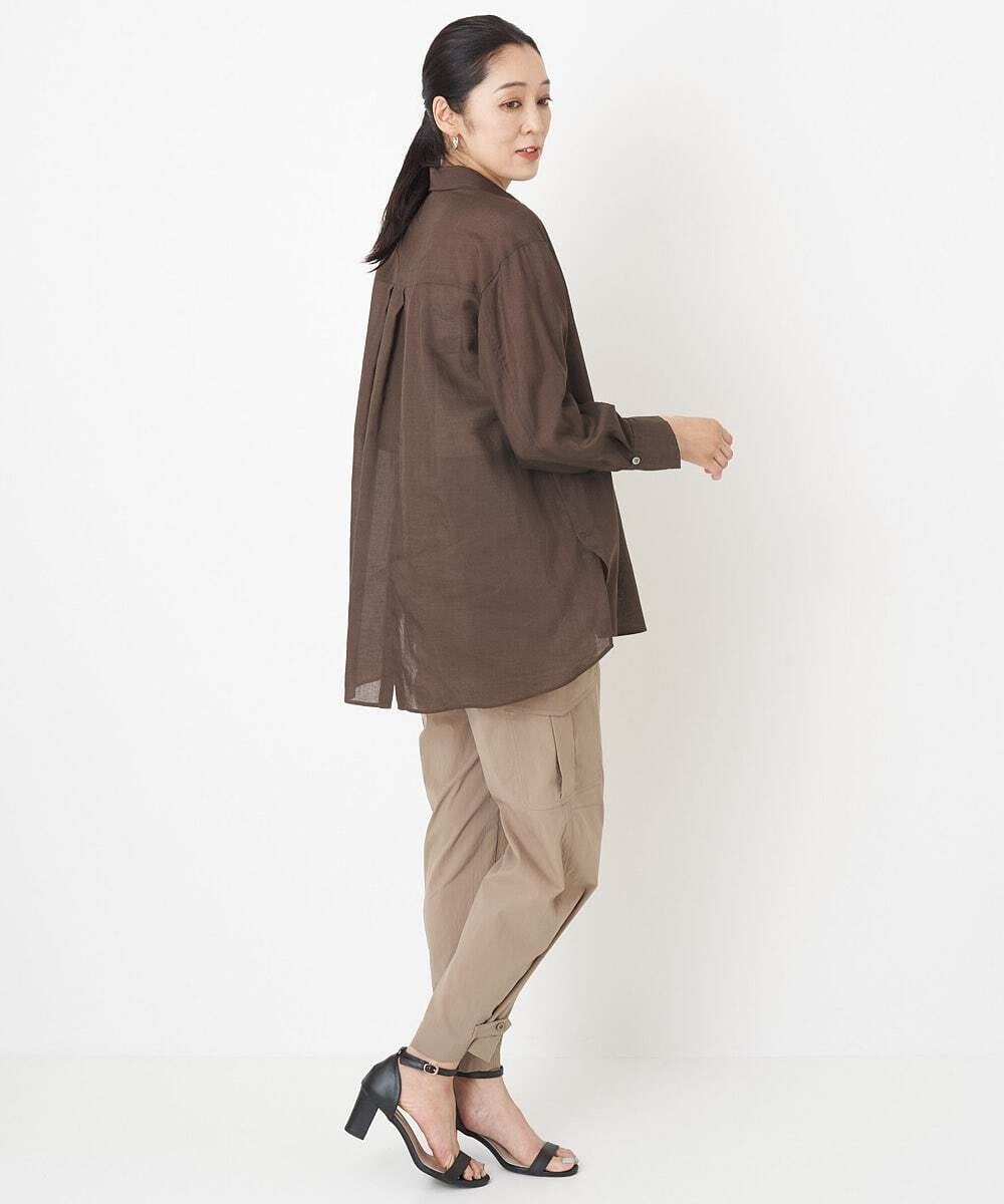 PHBHT04290 GEORGES RECH(小さいサイズ)(メゾン ドゥ サンク) ラミータンブラーピンタックシャツ ラベンダー