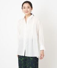 PHBHT04290 GEORGES RECH(小さいサイズ)(メゾン ドゥ サンク) ラミータンブラーピンタックシャツ ラベンダー