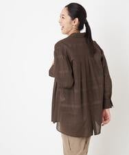 PHBHT04290 GEORGES RECH(小さいサイズ)(メゾン ドゥ サンク) ラミータンブラーピンタックシャツ ラベンダー