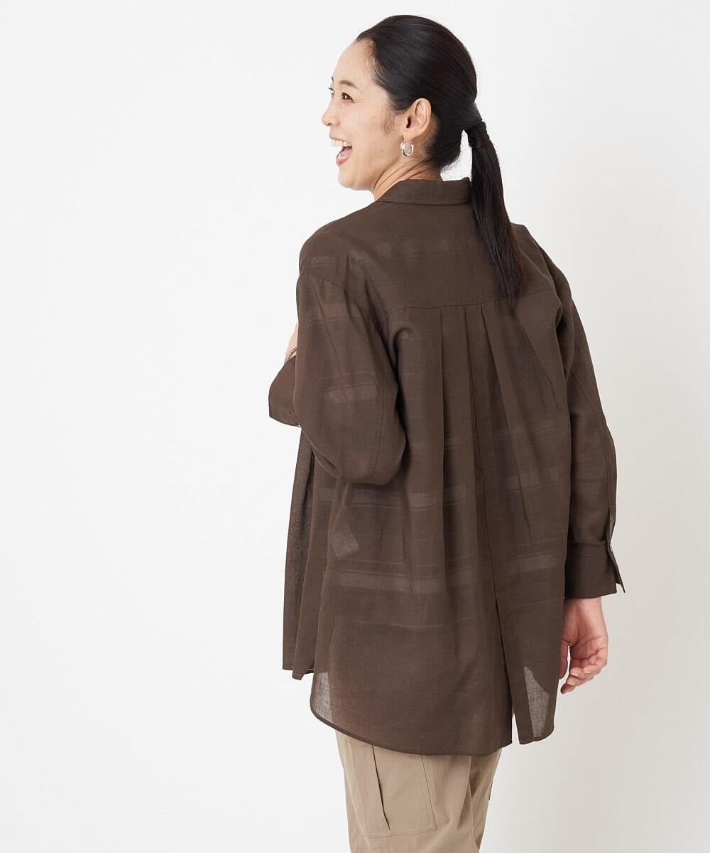 PHBHT04290 GEORGES RECH(小さいサイズ)(メゾン ドゥ サンク) ラミータンブラーピンタックシャツ ラベンダー